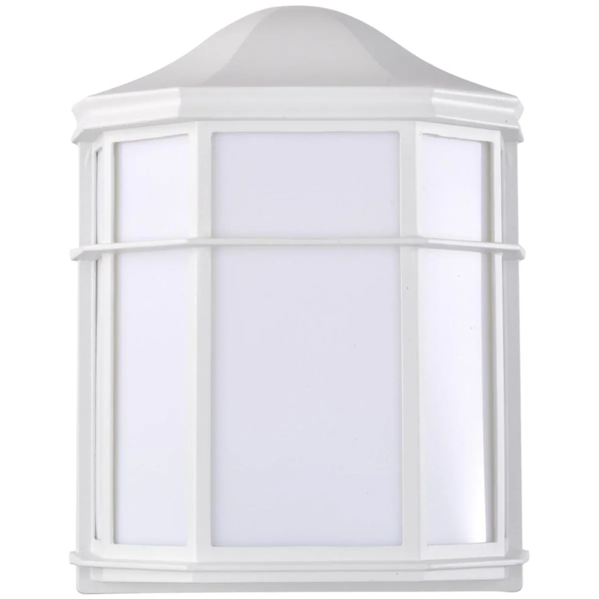 10 In. LED Outdoor Wall Lantern White finish