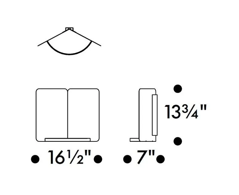 124° Mirror with Tray