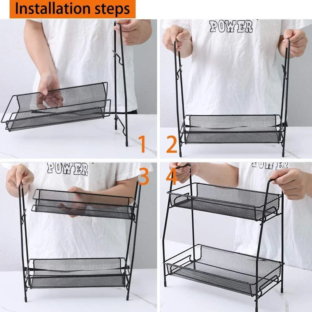 2-Tier Bathroom Shelf Organizer