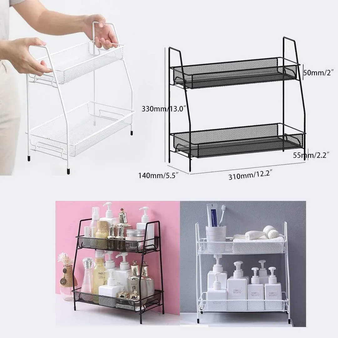 2-Tier Bathroom Shelf Organizer