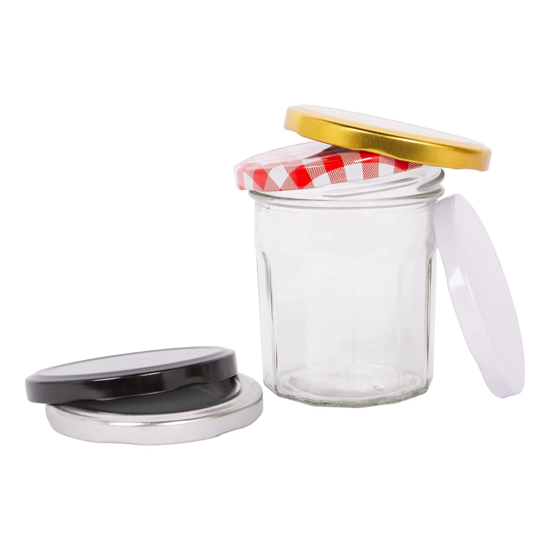 250ml Glass Jam Jars - Pack of 6 - By Argon Tableware