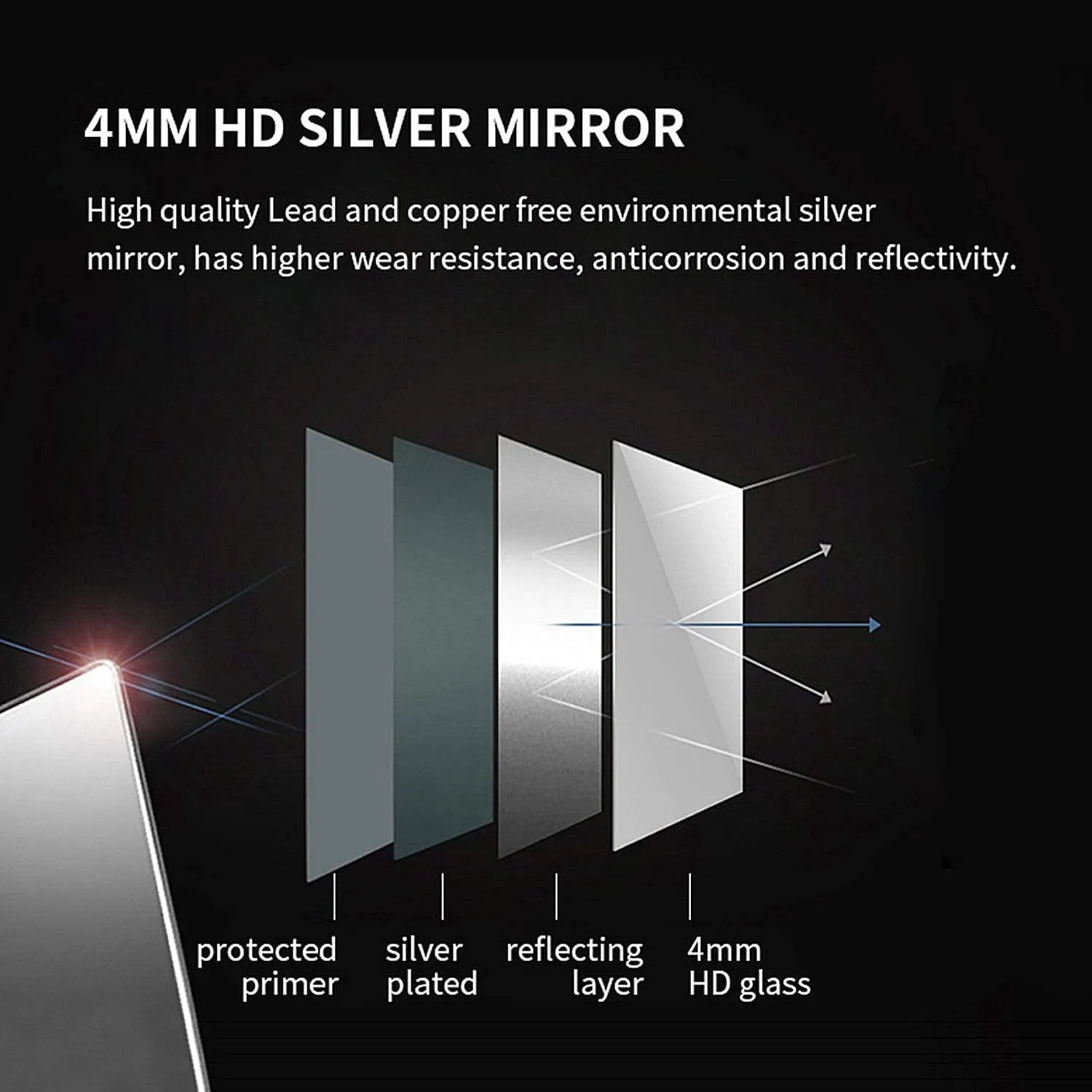 500x700mm Front LED Light Bathroom Mirror