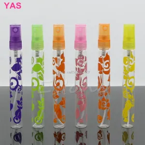 6Pcs 10ml Rose Crystal Cut Glass Perfume Spray Bottles Atomizer Refillable Empty #Y207E# Hot Sale