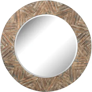 Argon Round Wicker Mirror