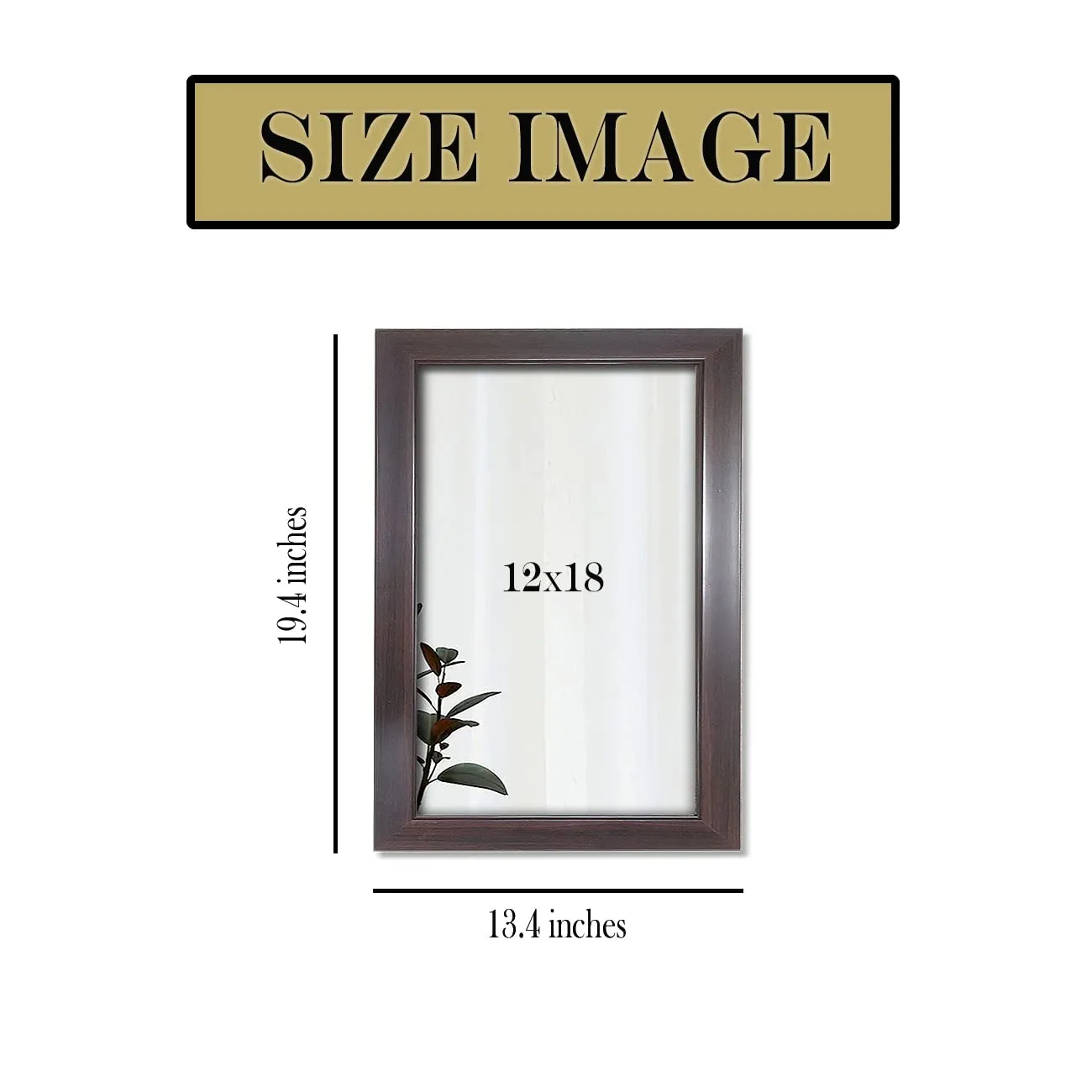 Art Street Plain Design Decorative Wall Mirror, Wall Mount Rectangular Makeup Mirror, Decorative Looking Glass with Frame for Home, Bathroom & Living Room (19.4x13.4 Inches, Coffee Brown)