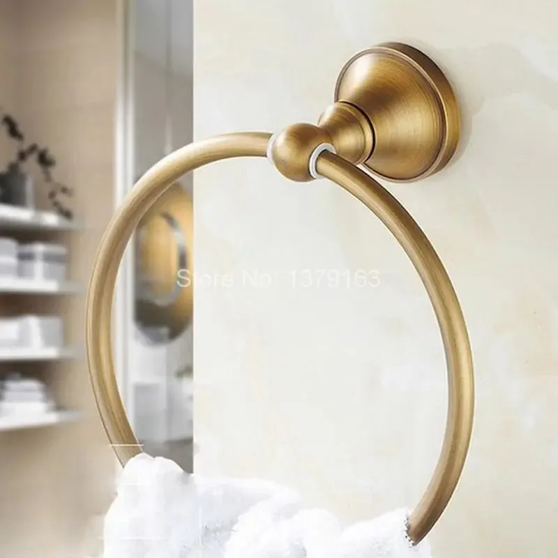 Bathroom Accessory Wall Mounted Antique Bronze Circle Towel Ring