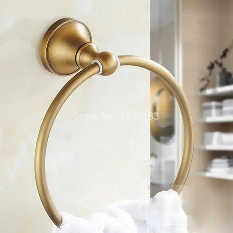 Bathroom Accessory Wall Mounted Antique Bronze Circle Towel Ring