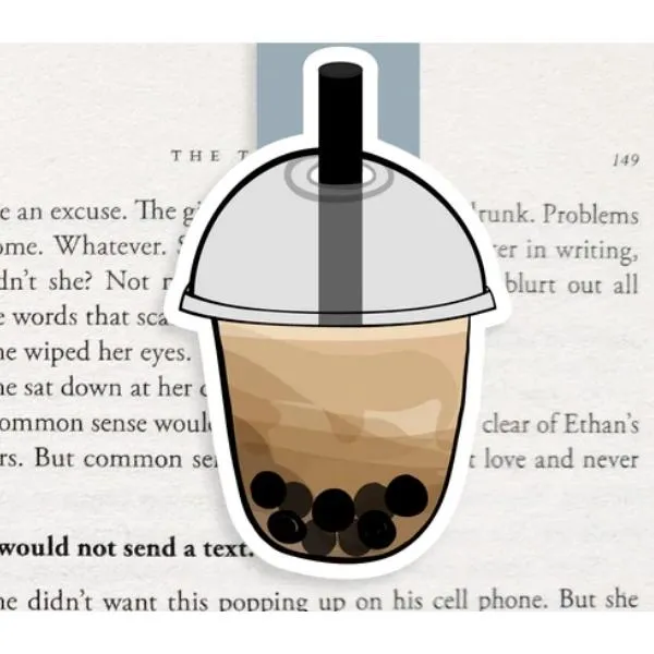 Brown Sugar Bubble Tea - Jumbo Magnetic Bookmark