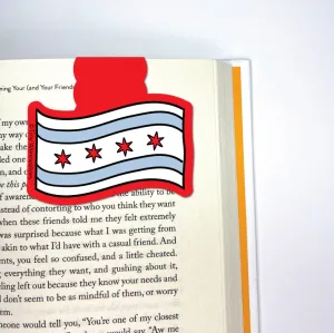 Chicago Flag Laminated Magnetic Bookmark