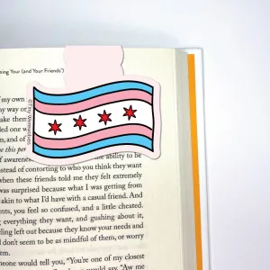 Chicago Transgender Pride Flag Laminated Magnetic Bookmark