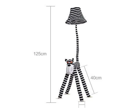 Children's Floor Lamp Coated with Cotton - Animal Shape