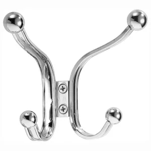 Chrome Wall Mounted Quad Hook