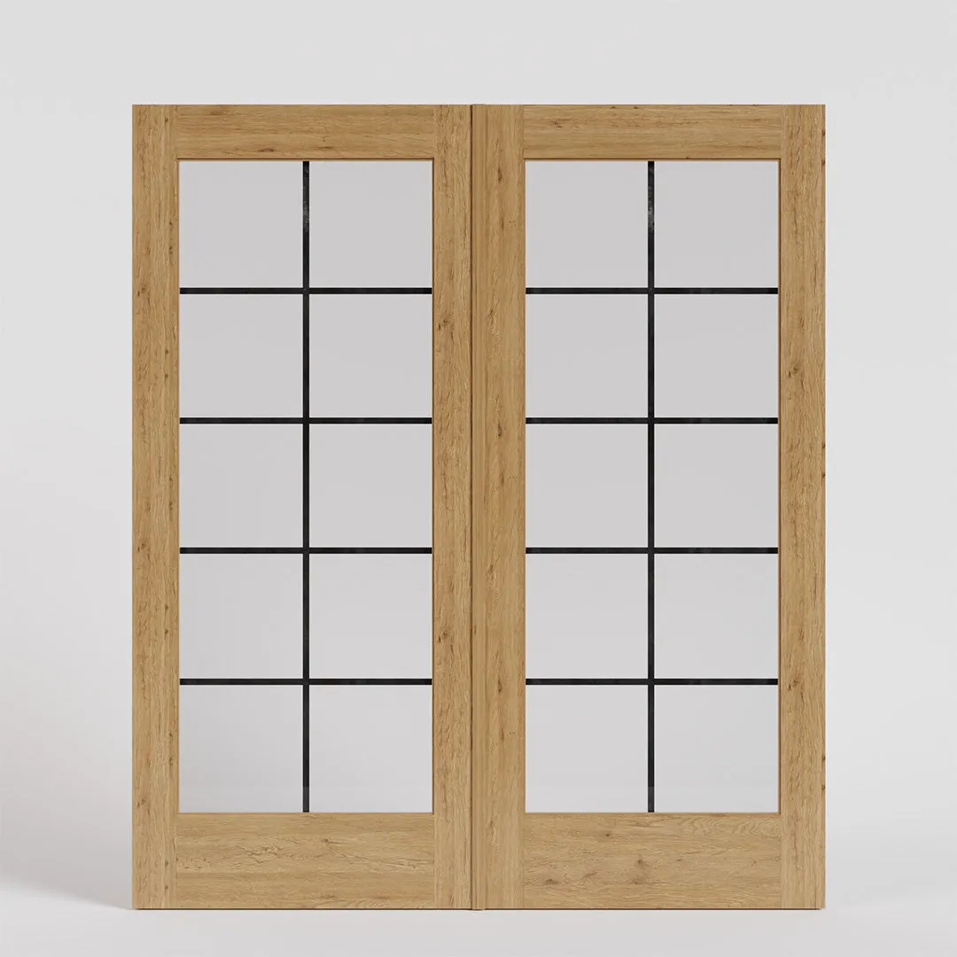 Colette Full Panel French Glass Exterior Double Doors