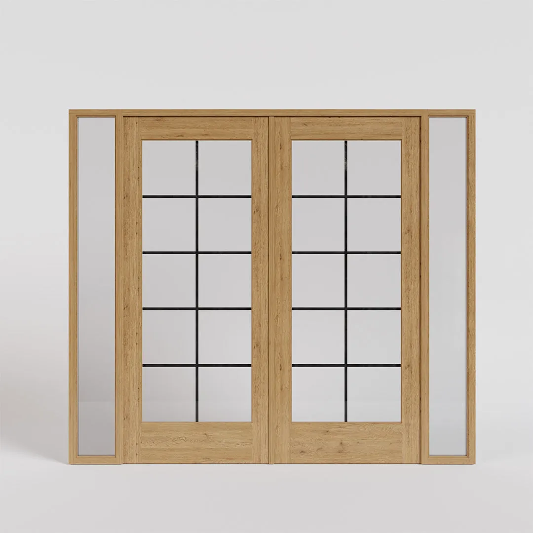 Colette Full Panel French Glass Exterior Double Doors