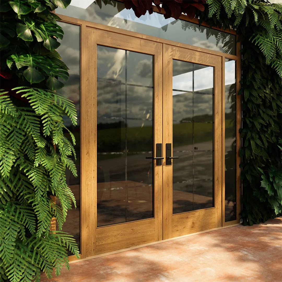 Colette Full Panel French Glass Exterior Double Doors