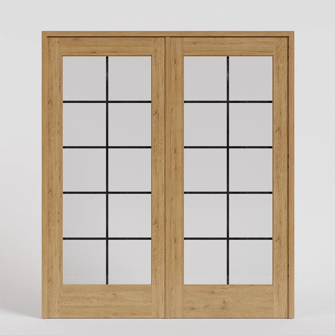 Colette Full Panel French Glass Exterior Double Doors