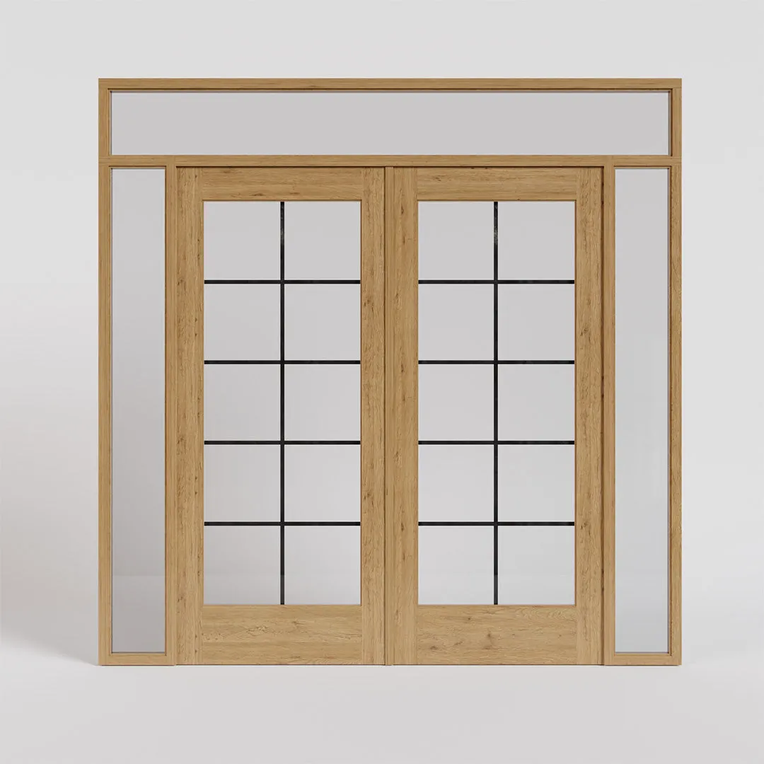 Colette Full Panel French Glass Exterior Double Doors