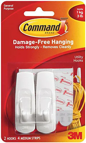 Command Hook- Medium. utility hook - 2 pack