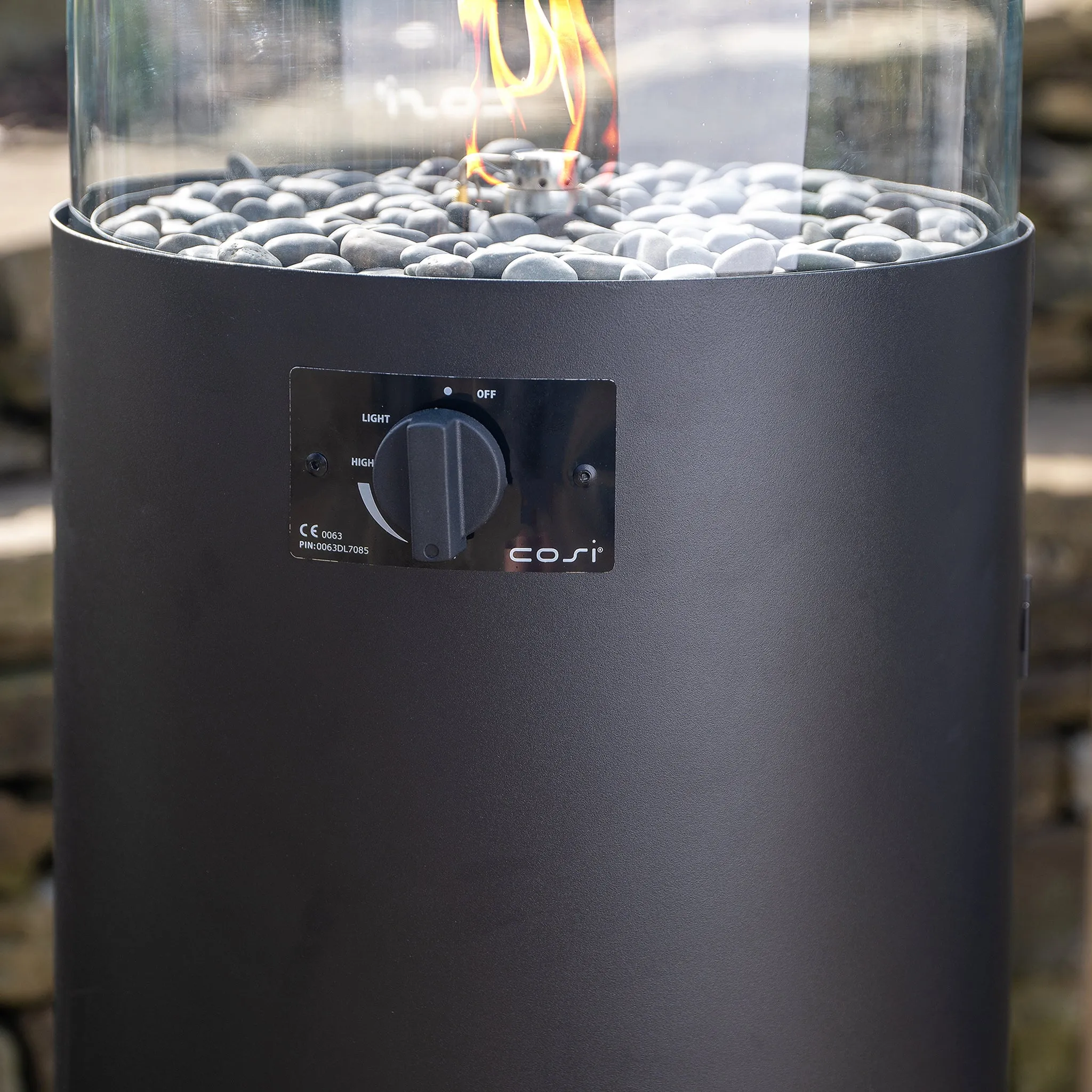 Cosiscoop Pillar Lantern in Black