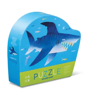 Crocodile Creek 12 Piece Mini Puzzle Shark City