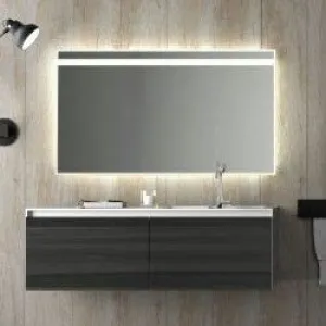 DAZZLIZE MIRROR wall mirror and bedroom mirror led Light Mirror Glasses for bathroom Room, dining room, hallway, and Entryway Rectangular Attractive Mirror and size-(24X30)-inch-W4.