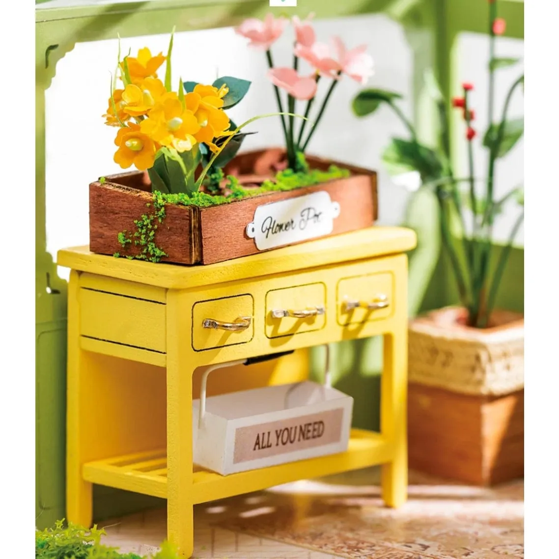 DIY Miniature Dollhouse Kit: Spring Encounter Flowers