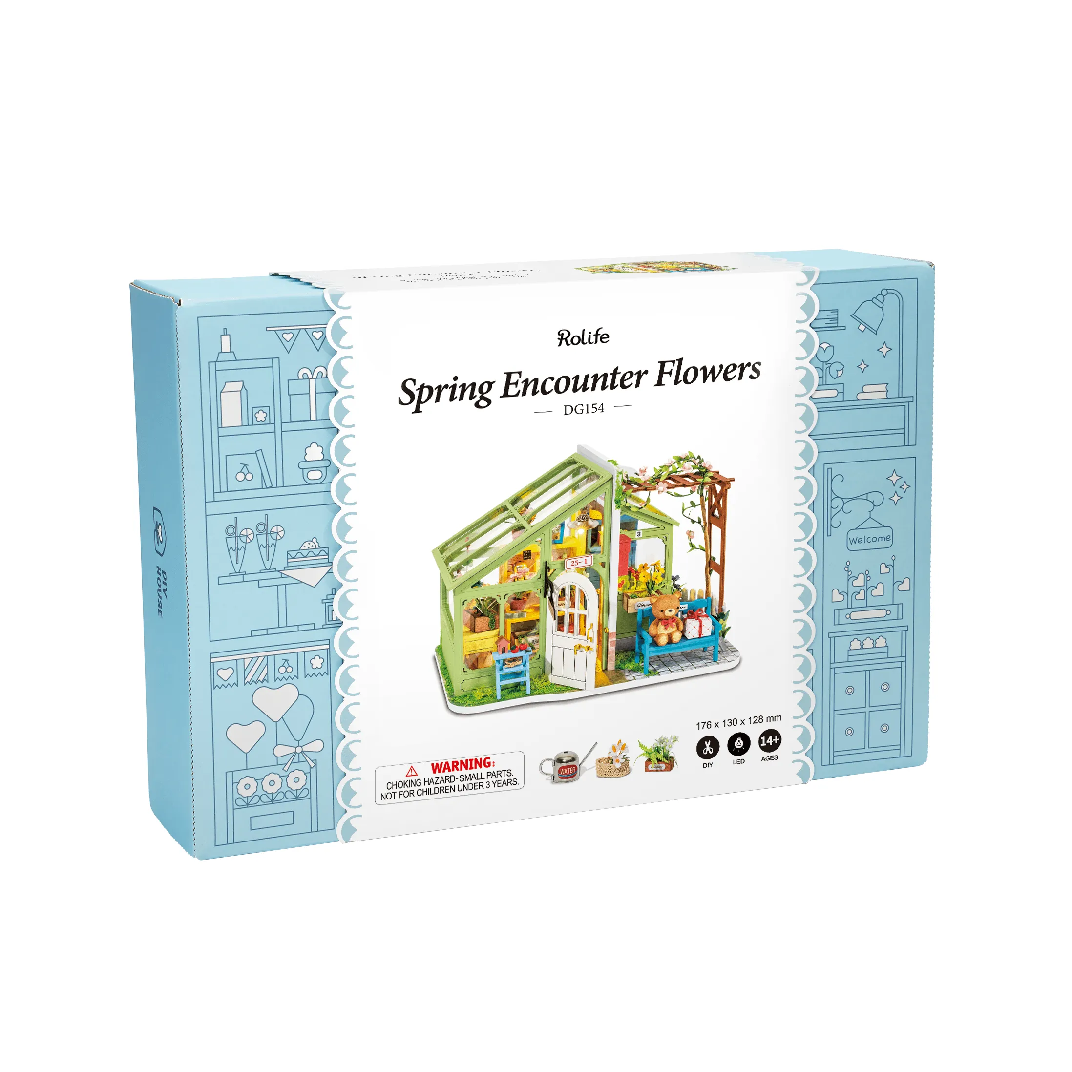 DIY Miniature Dollhouse Kit: Spring Encounter Flowers