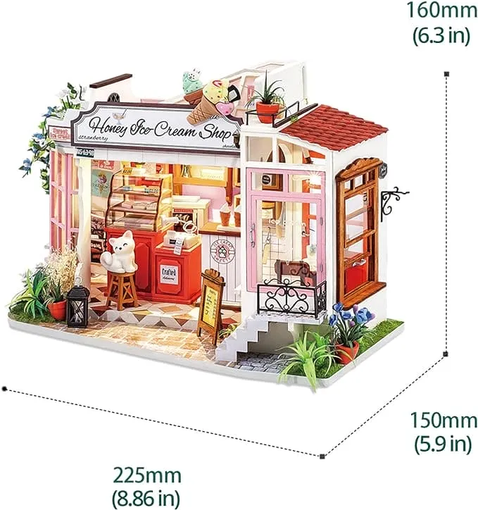 DIY Miniature House Kit: Honey Ice-Cream Shop