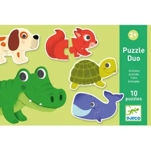 Duo Animals 20pc Toddler Puzzle - Djeco