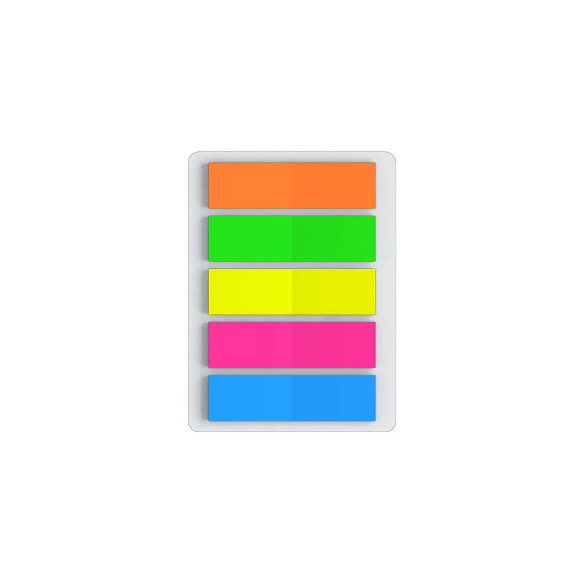 ErichKrause Plastic bookmarks with glue edge Neon, 12x44 mm