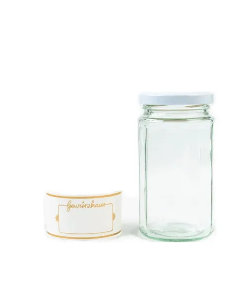 Facetted Clear Jar 225ml