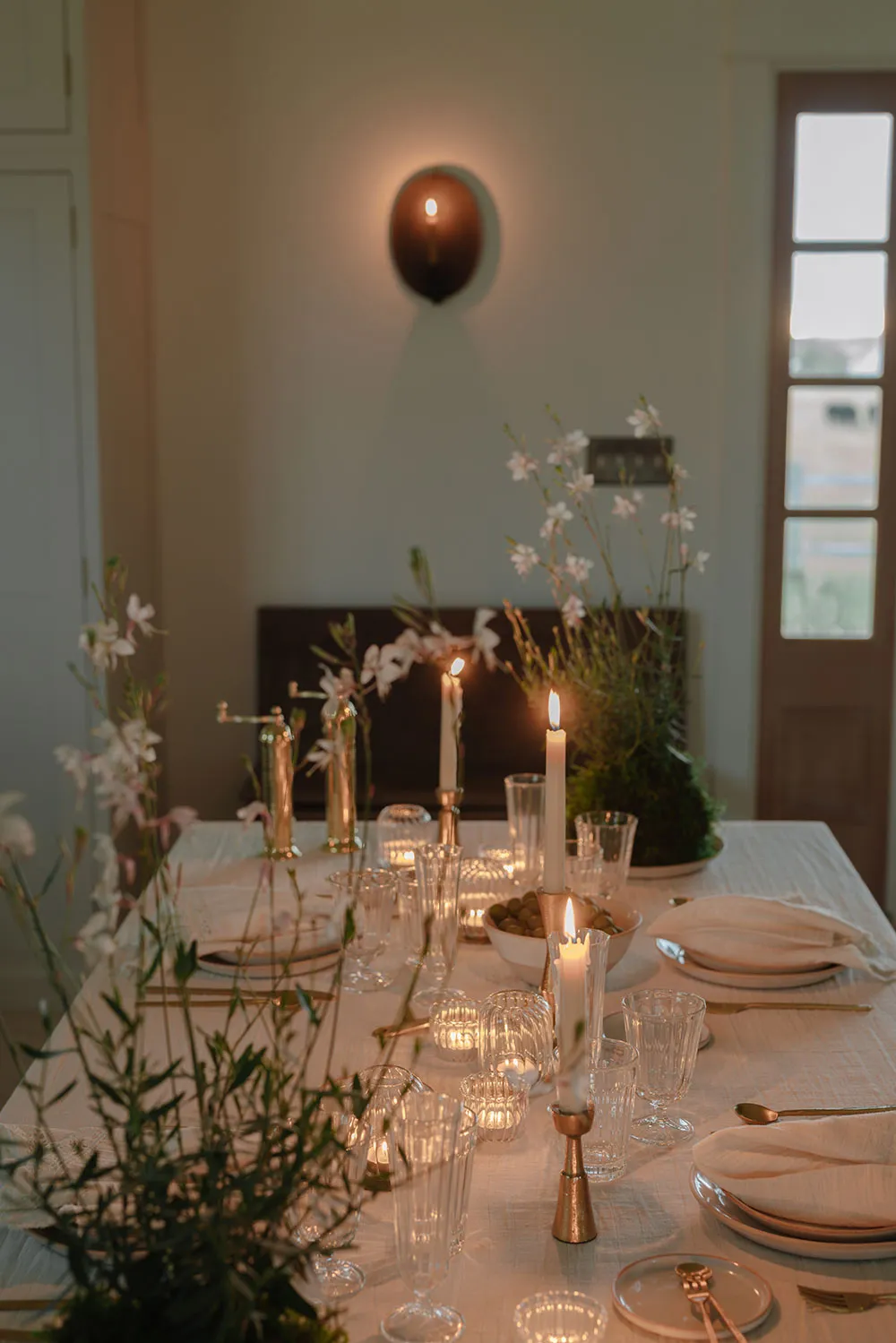 Fluted Glass Tealight Lantern