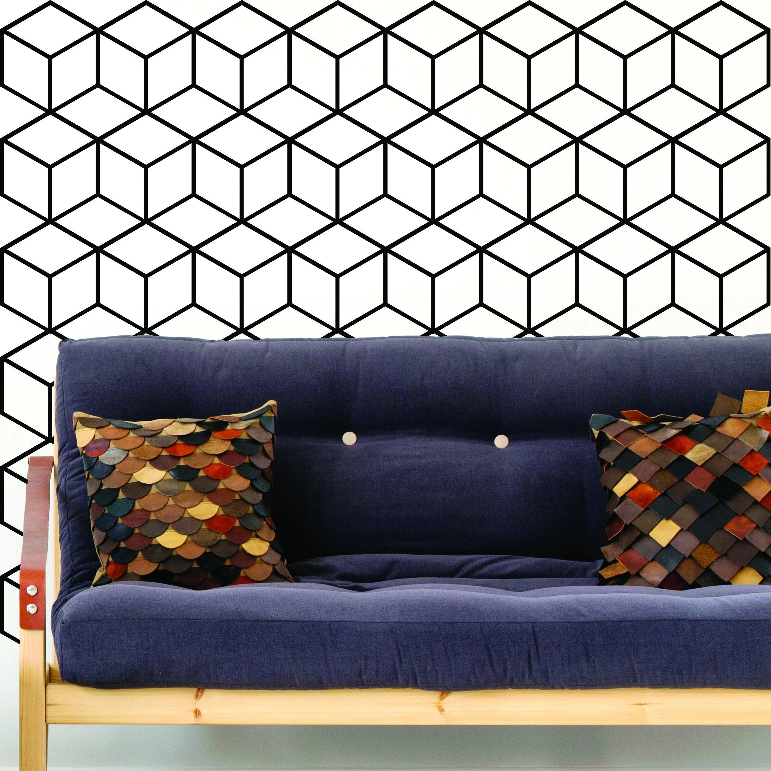 Geometric Wall Mural Decal - Hexagon Honeycomb Vinyl Bedroom Sticker