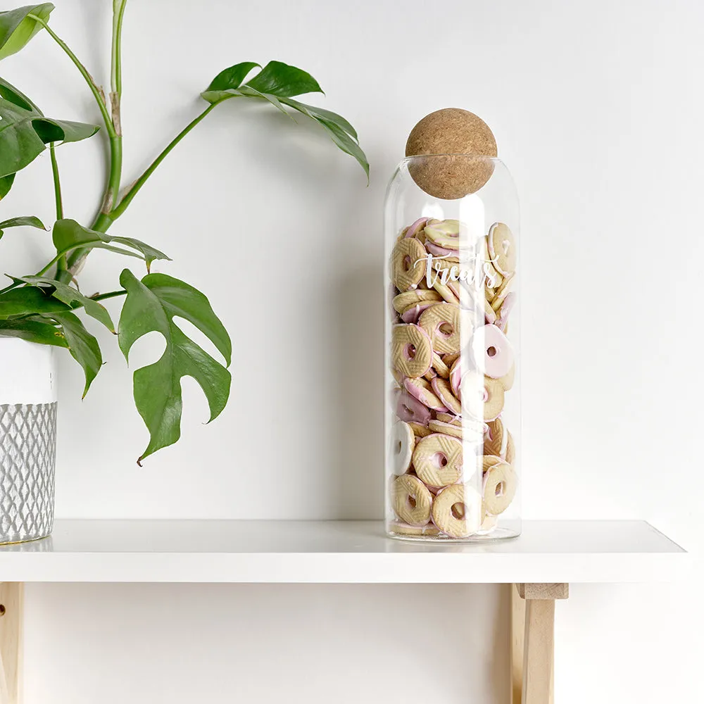 Glass Jar with Cork Ball Stopper