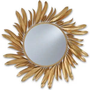 Gold Floral Wreath Glam Mirror