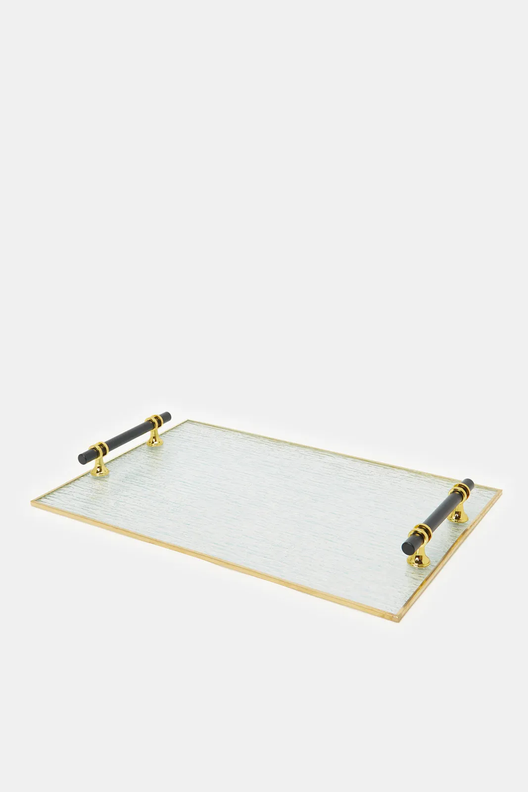 Gold Rectangle Glass Tray (Large)