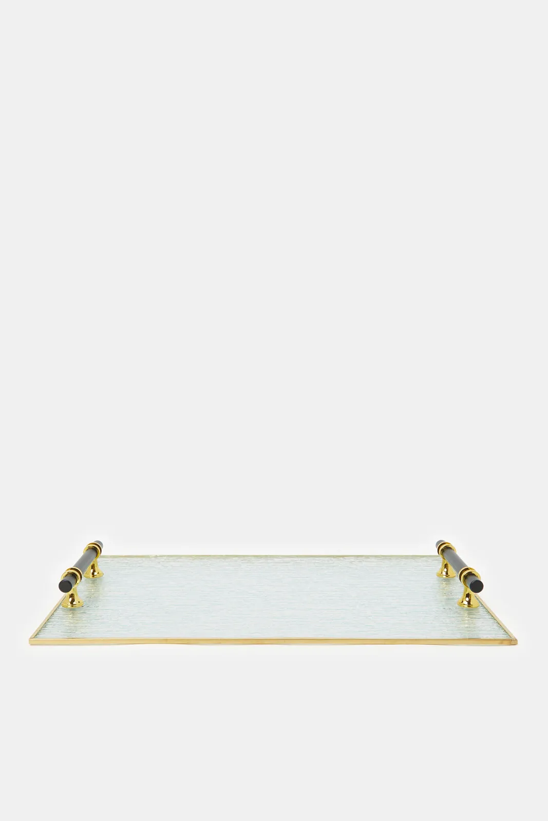 Gold Rectangle Glass Tray (Large)