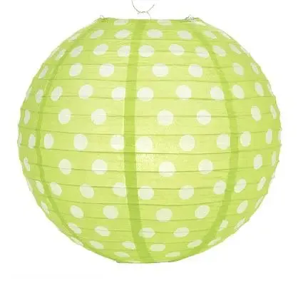 Green Polka Dot Paper Lantern