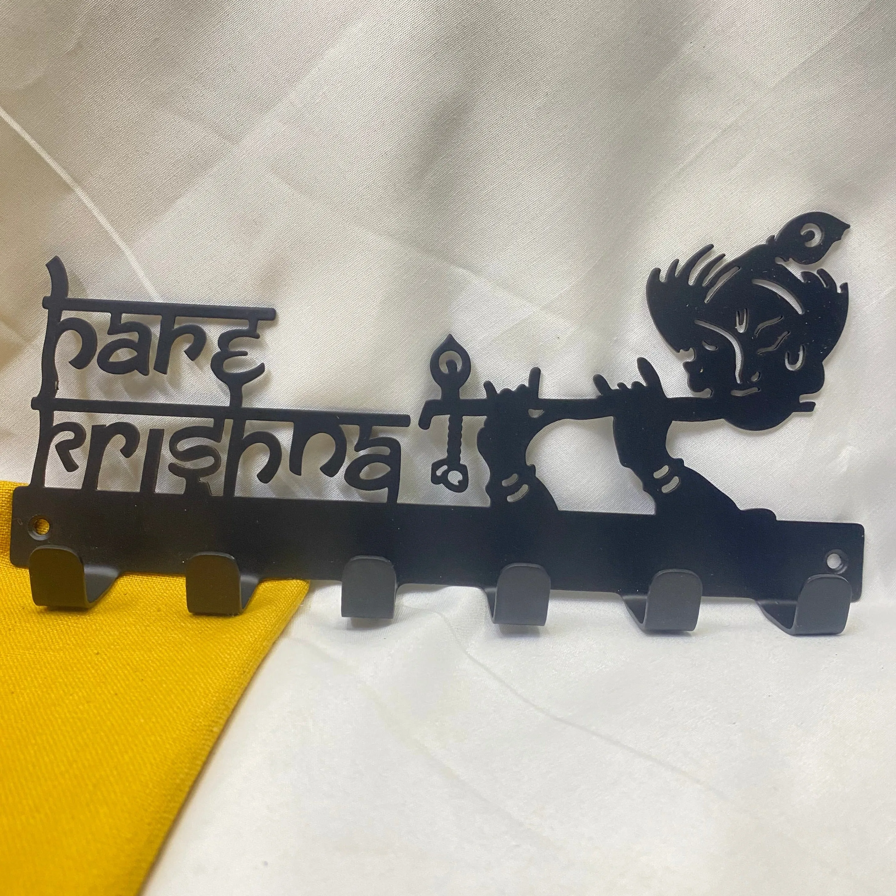 Hare Krishna Wall Mounted Metal Key Holders/Hangers Hooks By DH