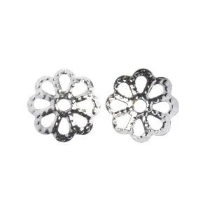 John Bead Bead Cap Filigree 6mm 120 pack  Silver*