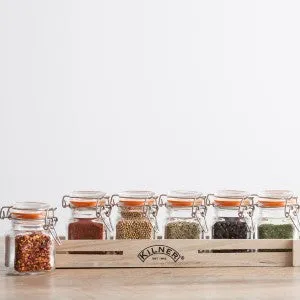 Kilner 20pc Clip Spice Jar Set