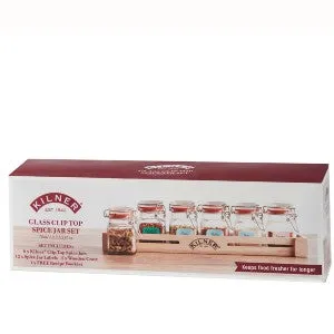 Kilner 20pc Clip Spice Jar Set