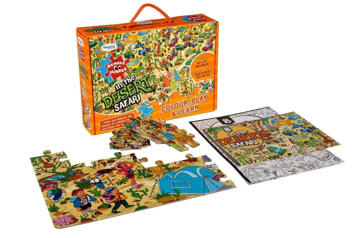 Majestic Book Club In The Desert Safari Fun and Educational Floor Puzzle