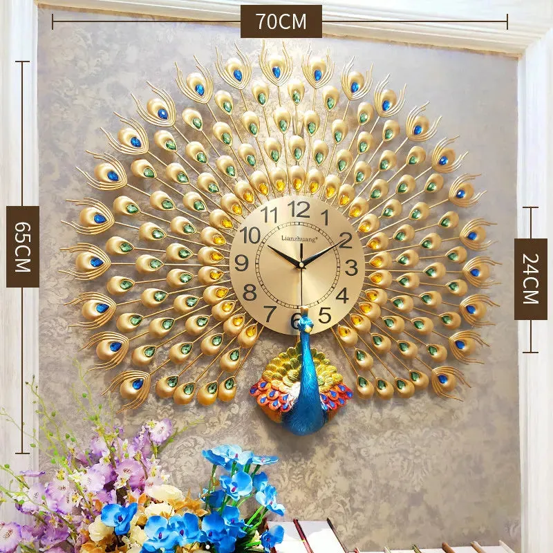 Majestic Peacock Creative Wall Clock