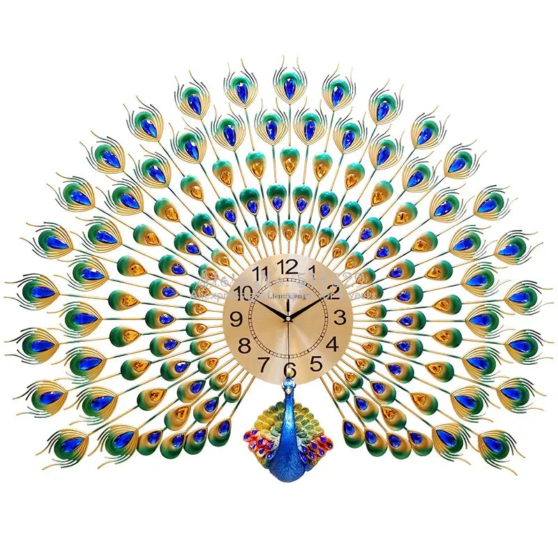 Majestic Peacock Creative Wall Clock