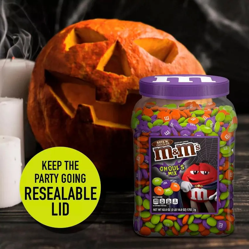 M&M's Milk Chocolate Ghoul's Mix Candy Jar - 62 Oz