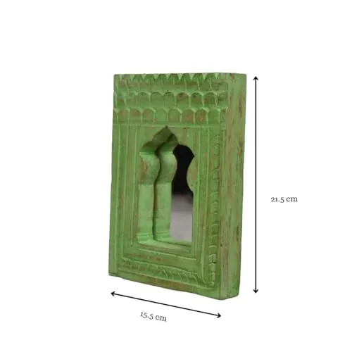 Manju Art Creations Enhance Your Living Space with Exquisite Wall Décor and Bedroom Mirrors for Stylish Home Decoration & Antique Gifts (Distressed Green)