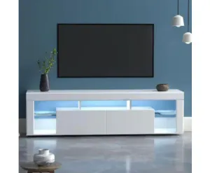 Modern TV Cabinet Living Room Furniture 200cm White