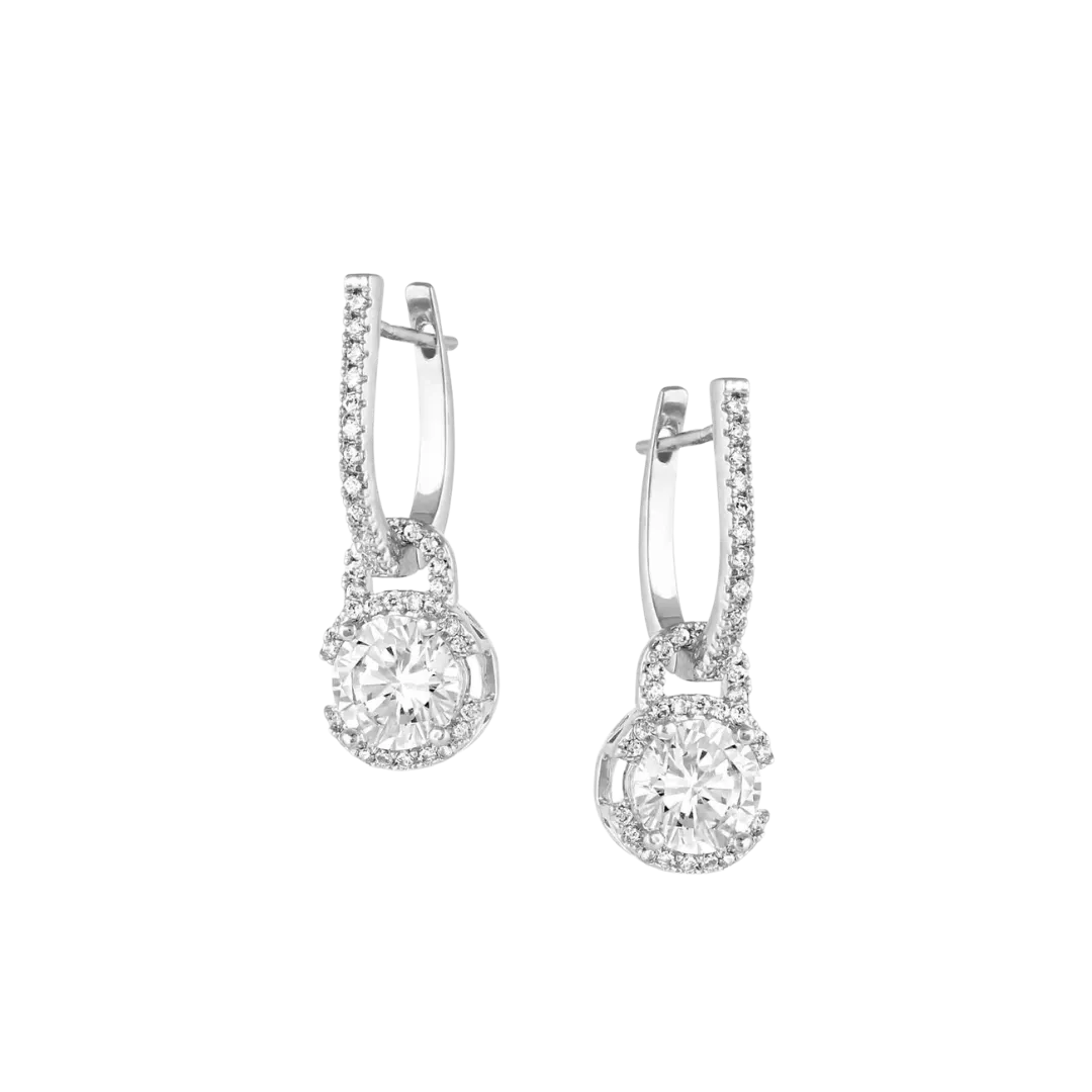 Montana Women's Lock And Key Crystal Earrings