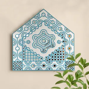 Mud Hut Blue Sparkle Handmade Wall Hanging